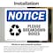 Signmission Please Breakdown Boxes Sign With Symbol, 7 in W x Rectangle, Vinyl Decal OS-2PACK-NS-D-57-L-17343 - alternate 2